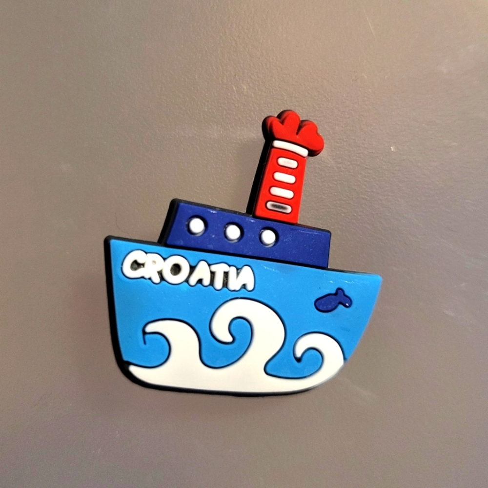 Croatia boat croc charm